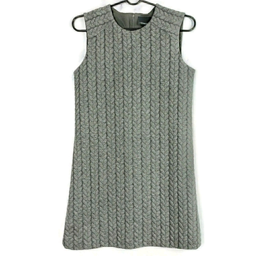 Quilted Dress Sleeveles Cable Knit Small …